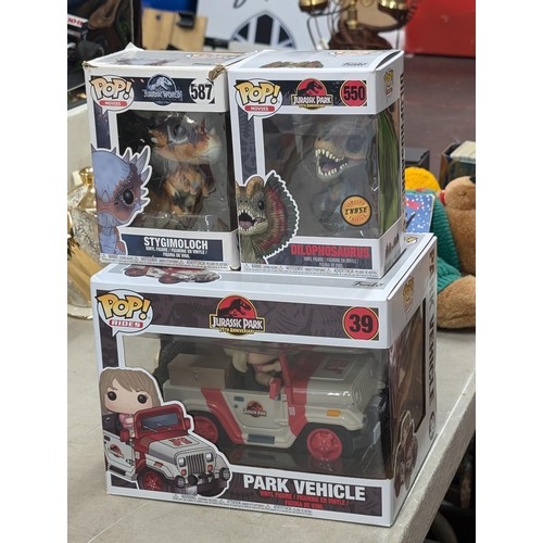 148 - 3 x boxed and mint Jurassic Park Funko Pops