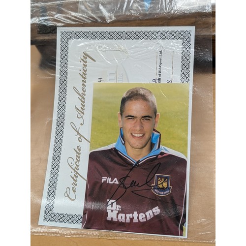 126 - Joe Cole in West Ham kit autographed photograph with COA