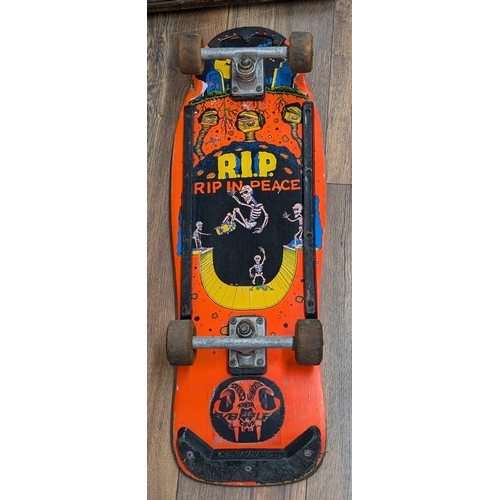 77 - Vintage Variflex R.I.P. (Rip In Peace) skateboard 1980's