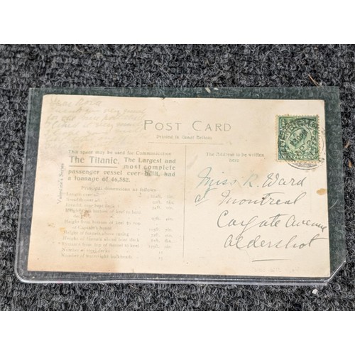 23 - Original April 1912 The Titanic sinking postcard written and posted - Denbigh postmark April 19th 19... 