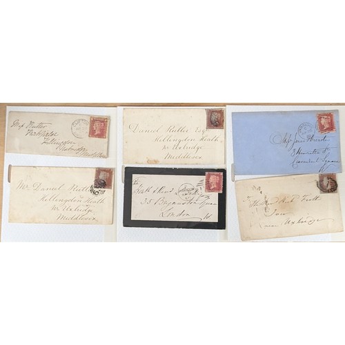 164 - Collection of 12 x assorted 19th century one penny red posted envelops no contents/text