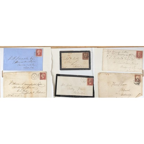 164 - Collection of 12 x assorted 19th century one penny red posted envelops no contents/text