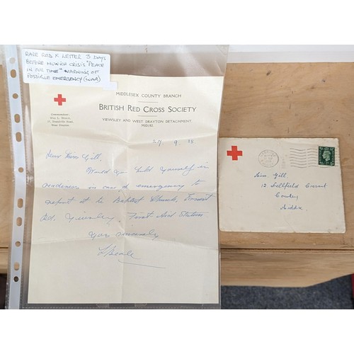 461 - One of a kind letter addressed to Miss Gill from Commandant Beale dated 3 days prior to 1938 Munich ... 