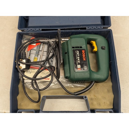 227 - Bosch 350 wt electric jigsaw, model PST 54E, in Zag hard case