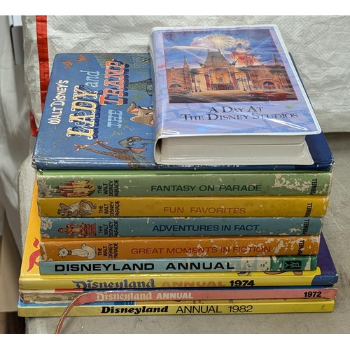 185 - Small bundle of assorted Disney books and annuals, in varying condition but mostly good and better, ... 