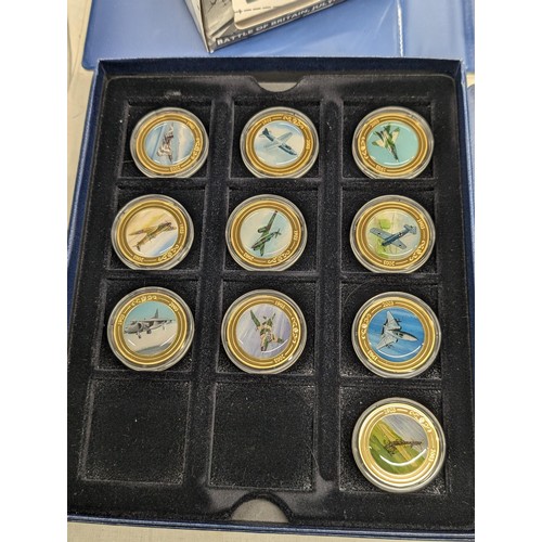 475 - Westminster Collection 100 years of flight coin collection boxed (21 x coins) with certificates plus... 