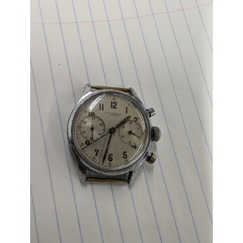 554 - Genuine non-working Leonidas Chronographe 1940's military watch - no strap