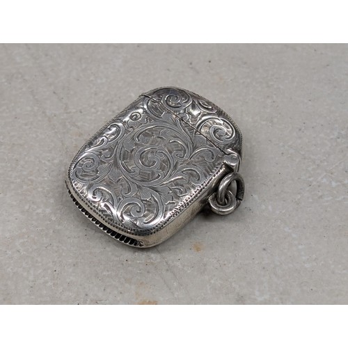 440 - GL Birmingham hallmarked small silver vesta case