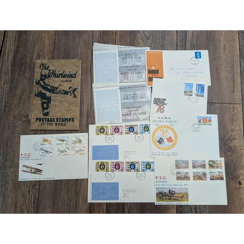 274 - First day covers' and stamp album with stamps.