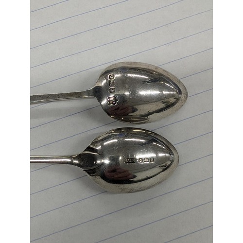 445 - 2 x Hallmarked silver spoons including 1 with enamel top