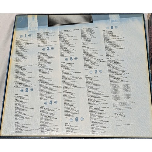 286 - 2 x Readers Digest boxed sets of 8 x LPs and 150 top ten country hits including Johnny Cash, Lynn An... 