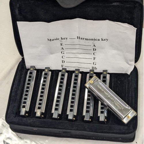 323 - Set of 7 Stagg Howlin' Harp Blues Harmonicas set -  All proceeds from this lot goes to NSPCC.