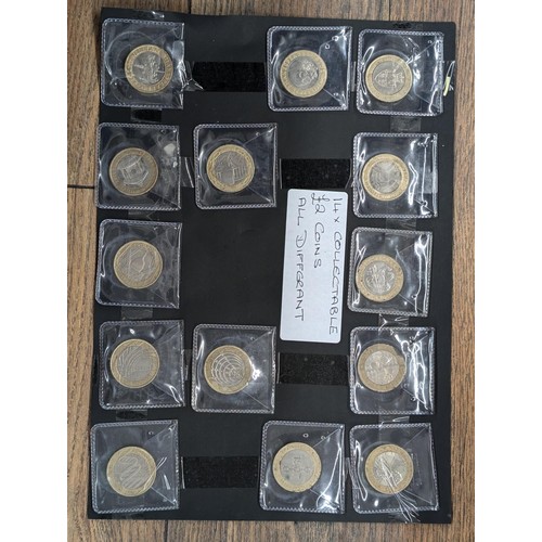 465 - Collection of 14 collectable £2 coins all different