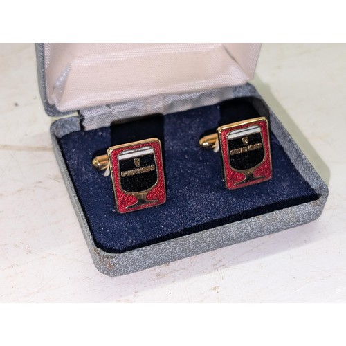 330 - 1970's enamel Guinness cufflinks in box