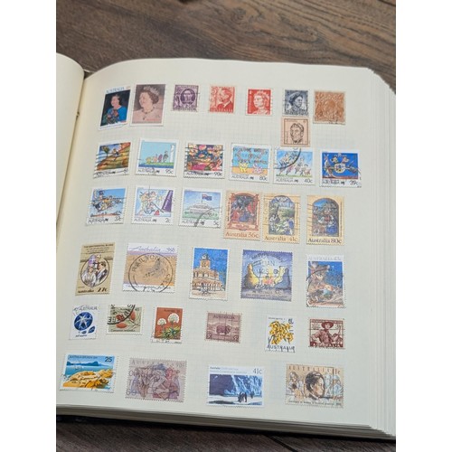 46 - Large stamp folder/album near full of stamps - small selection only photographed