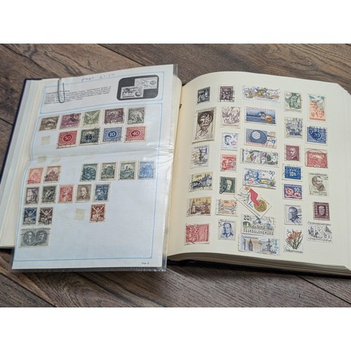 46 - Large stamp folder/album near full of stamps - small selection only photographed