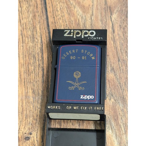 190 - Desert Storm Zippo lighter in case