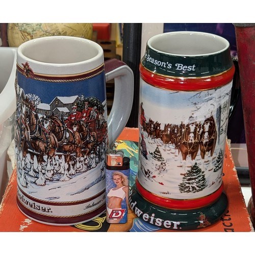 115 - 1989 and 1991 rare Budweiser steins