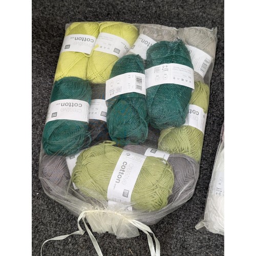 25 - 14 x new Rico Designs Creative cotton Aran, mixed colour 50 gm balls of wool