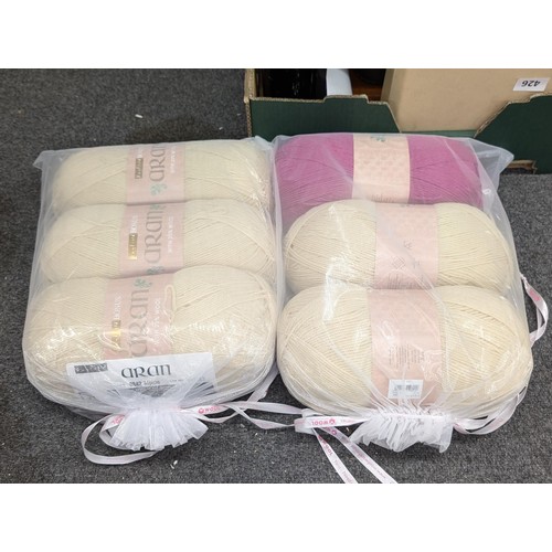 245 - 6 x new large Hayfield Bonus 400 gm balls of wool