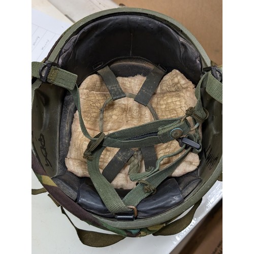 165 - Original UK Army helmet with cover