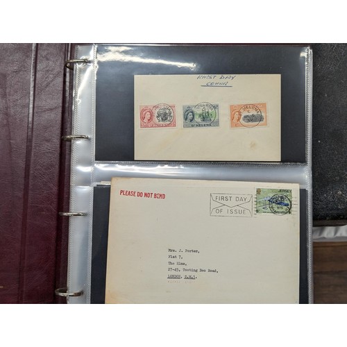 85 - Approximately 57 1st day cover UK stamps from 1959, 60's, 70's and 80's in folder - all proceeds fro... 