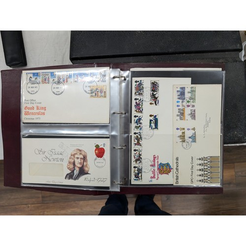 85 - Approximately 57 1st day cover UK stamps from 1959, 60's, 70's and 80's in folder - all proceeds fro... 