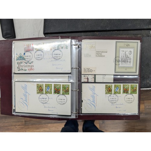 85 - Approximately 57 1st day cover UK stamps from 1959, 60's, 70's and 80's in folder - all proceeds fro... 