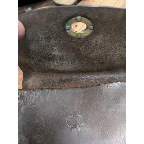 271 - 2 x Distressed 19th century/ edwardian leather money satchels