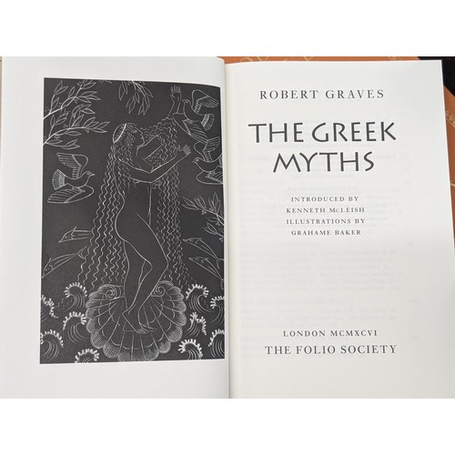 443 - The Greek Myths 1 + 2 set by Robert Graves Folio Society 2001 9th printing, in near mint condition i... 