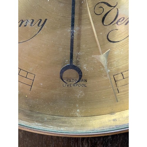 325 - Brass Chadburn Liverpool barometer on 14 x 13