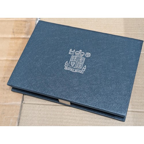 422 - Royal mint 1984 UK proof coin collection  with coa in case and boxed Millennium £5 coin and 2005 RBS... 