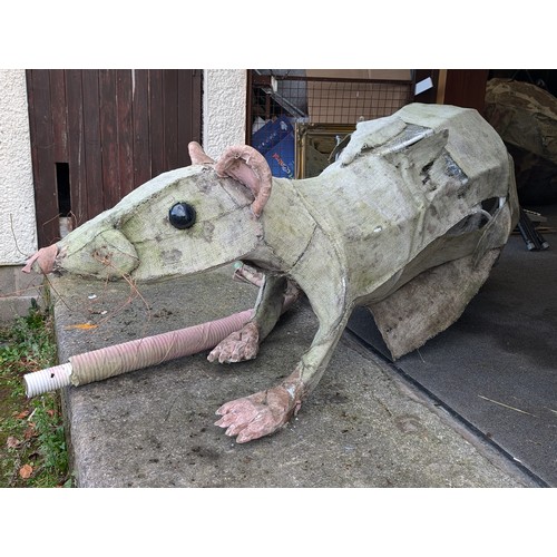 13 - Approximately 9 ft long 'Rat', when the tail is attached makes the total length near 19 ft. Made fro... 