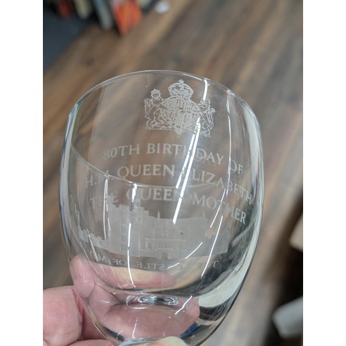 183 - Very rare limited edition Caithness Castle of Mey Goblet (Queen Mother 80th birthday) with certifica... 