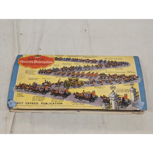 1080 - 1953 Queen Elizabeth II coronation stand up model (pop-up) of the royal state coach by Daily Express... 