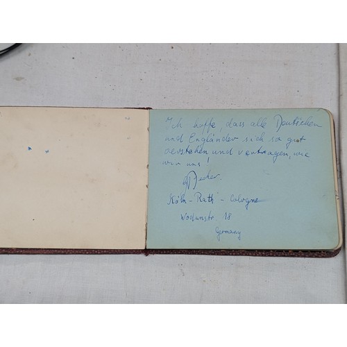 1089 - Antique autograph book and 1955 Eagle Annual in very good condition. Autograph book has written mess... 