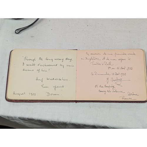 1089 - Antique autograph book and 1955 Eagle Annual in very good condition. Autograph book has written mess... 