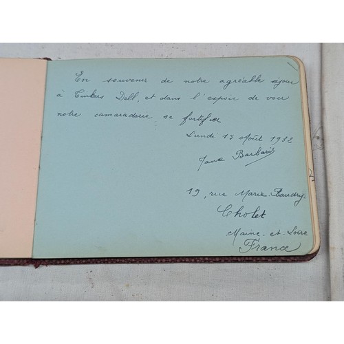 1089 - Antique autograph book and 1955 Eagle Annual in very good condition. Autograph book has written mess... 