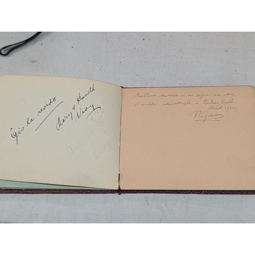 1089 - Antique autograph book and 1955 Eagle Annual in very good condition. Autograph book has written mess... 