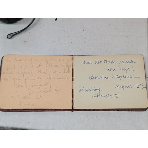 1089 - Antique autograph book and 1955 Eagle Annual in very good condition. Autograph book has written mess... 