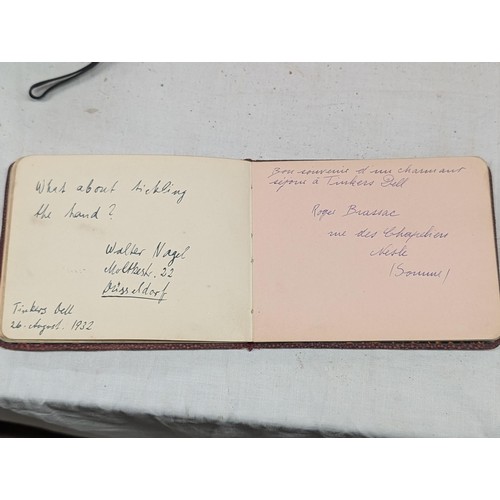 1089 - Antique autograph book and 1955 Eagle Annual in very good condition. Autograph book has written mess... 