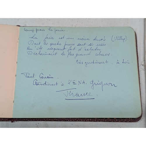 1089 - Antique autograph book and 1955 Eagle Annual in very good condition. Autograph book has written mess... 