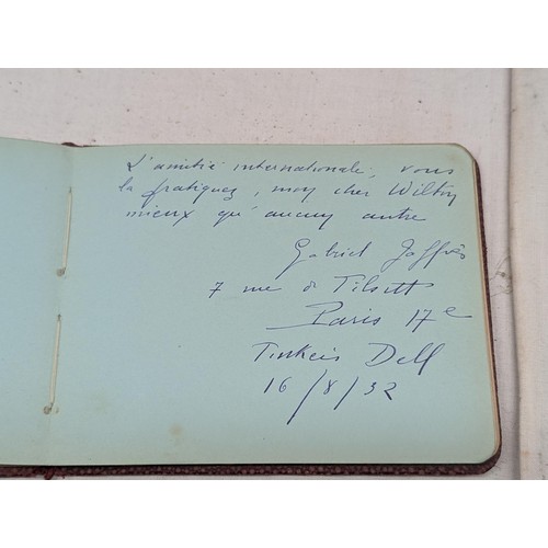 1089 - Antique autograph book and 1955 Eagle Annual in very good condition. Autograph book has written mess... 