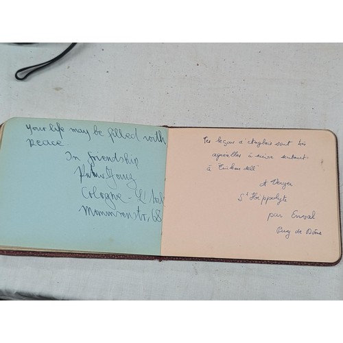 1089 - Antique autograph book and 1955 Eagle Annual in very good condition. Autograph book has written mess... 