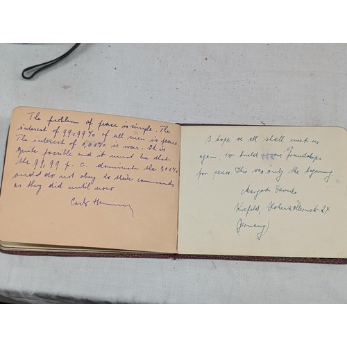 1089 - Antique autograph book and 1955 Eagle Annual in very good condition. Autograph book has written mess... 