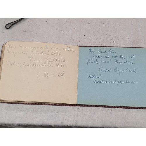 1089 - Antique autograph book and 1955 Eagle Annual in very good condition. Autograph book has written mess... 