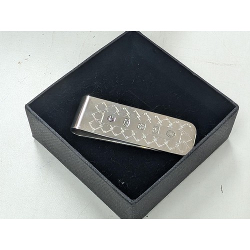 421 - Hallmarked 925 silver money clip - 15gm