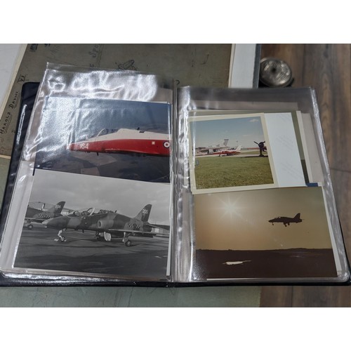 1248 - Photo album of self-taken Red Arrows and RAF planes photographs, plus 2 books of fighter planes penc... 