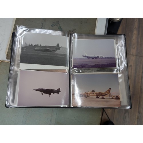 1248 - Photo album of self-taken Red Arrows and RAF planes photographs, plus 2 books of fighter planes penc... 