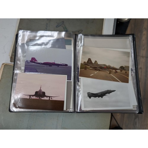 1248 - Photo album of self-taken Red Arrows and RAF planes photographs, plus 2 books of fighter planes penc... 